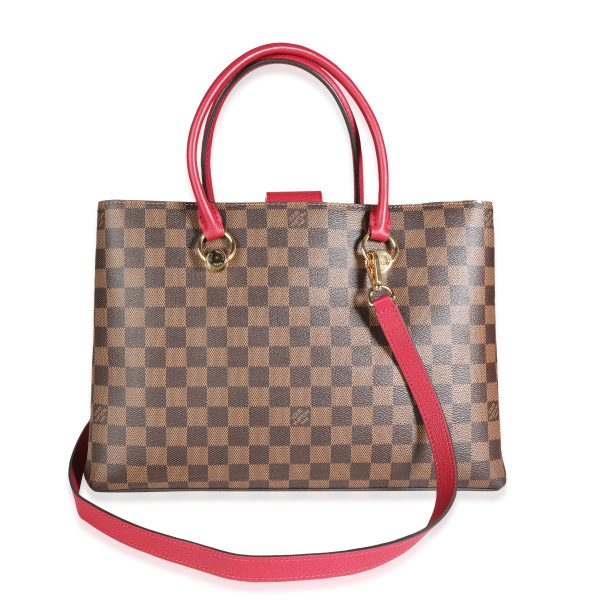 117613 pv Louis Vuitton Lie de Vin Taurillon Leather Damier Ebene Canvas LV Riverside To