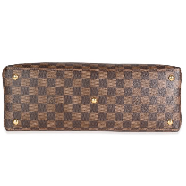 117613 stamp Louis Vuitton Lie de Vin Taurillon Leather Damier Ebene Canvas LV Riverside To