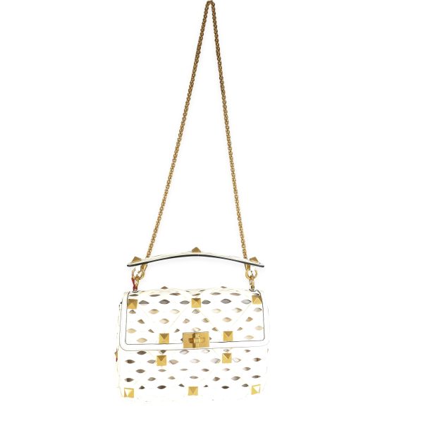 117641 bv c76a22e2 89a2 4c02 ab24 9a47748f0038 Valentino Ivory Nappa Leather Large Roman Stud Shoulder Bag