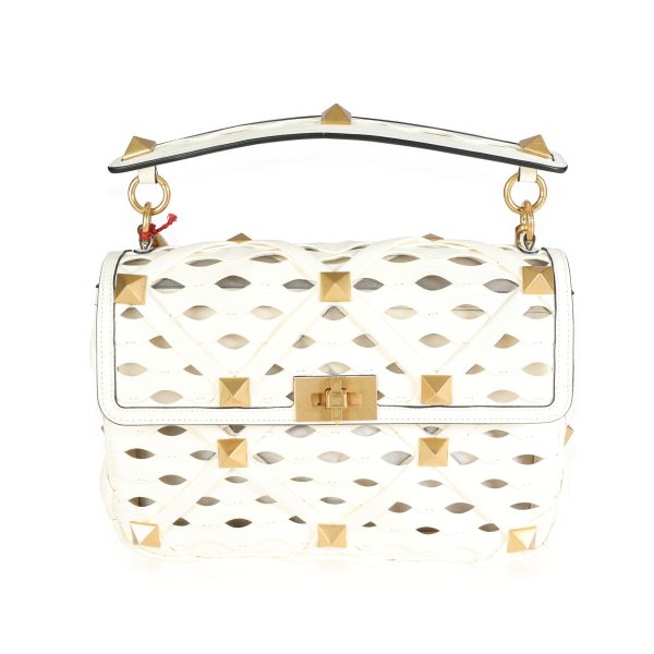 117641 fv Valentino Ivory Nappa Leather Large Roman Stud Shoulder Bag