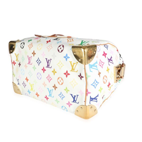 117667 clasp Louis Vuitton White Monogram Multicolore Speedy 30