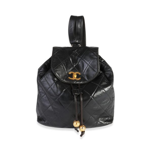 117670 fv 482ba9c8 2a62 4d49 a086 08081c83bb51 Chanel Vintage Black Quilted Lambskin Backpack