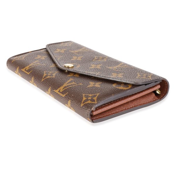 117694 box Louis Vuitton Monogram Canvas Brown Leather Sarah Wallet