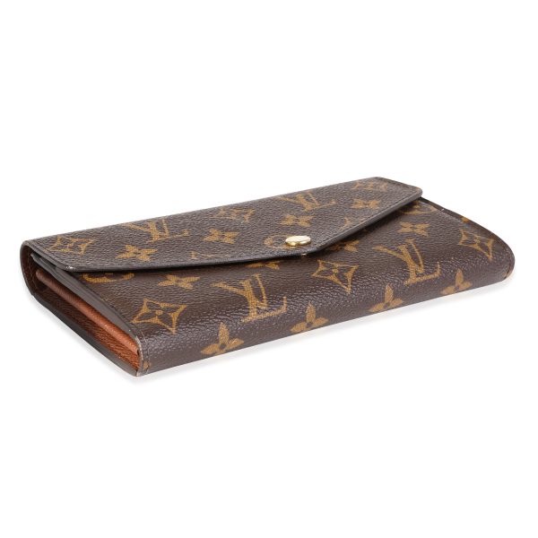 117694 clasp Louis Vuitton Monogram Canvas Brown Leather Sarah Wallet