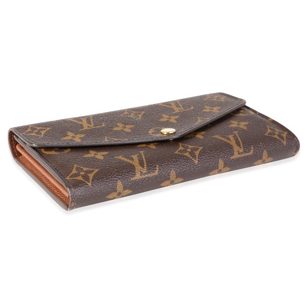 117694 pv Louis Vuitton Monogram Canvas Brown Leather Sarah Wallet