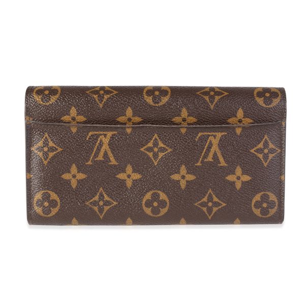 117694 stamp Louis Vuitton Monogram Canvas Brown Leather Sarah Wallet