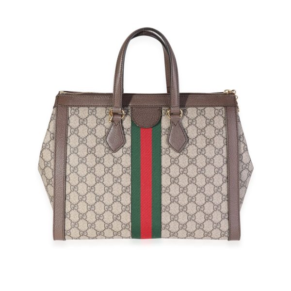 117746 pv Gucci GG Supreme Web Medium Ophidia Tote Bag