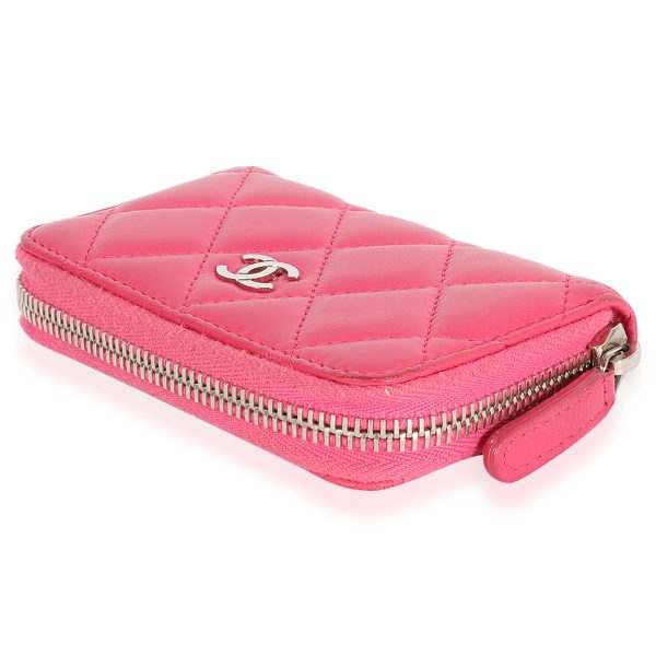 117797 box 052ea306 2e1a 4ee5 bd36 ad2aac75211e Chanel Hot Pink Quilted Lambskin Zip Around Coin Purse