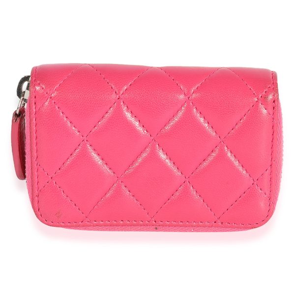 117797 pv 56ecce99 be7b 4e1c bf69 29db475b8987 Chanel Hot Pink Quilted Lambskin Zip Around Coin Purse