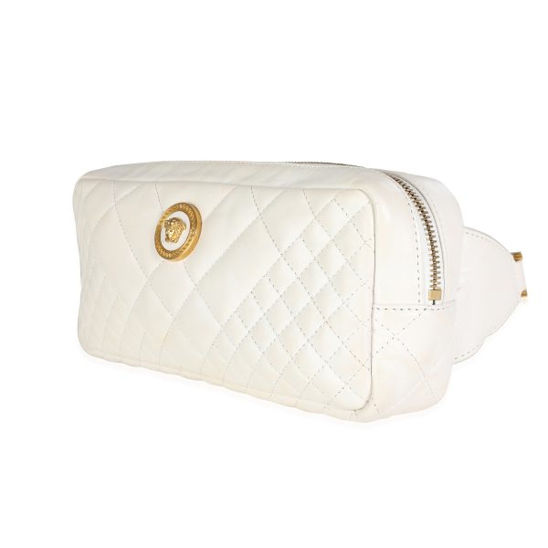 117871 sv 8e515c44 f53e 4d3e 8904 ff43c718dab6 Versace White Quilted Nappa Leather Vanitas Belt Bag