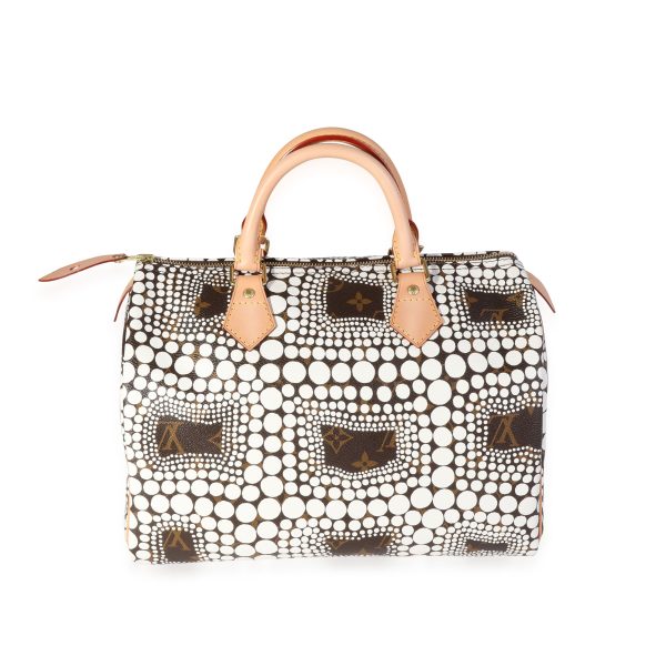 117923 fv 8f9f8638 7a53 472d b061 dba93a5f3039 Louis Vuitton x Yayoi Kusama White Infinity Dots Monogram Canvas Speedy 30