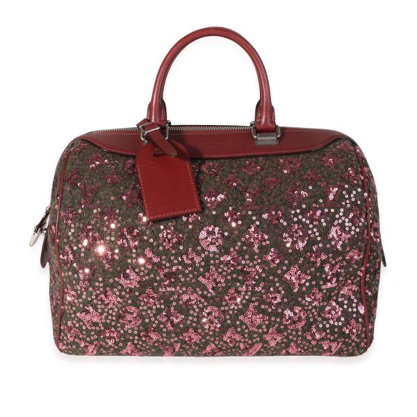 117926 fv 0f521682 e0d9 4c09 89b2 c08d659a220c Louis Vuitton Limited Edition Burgundy Monogram Sequin Sunshine Express Speedy