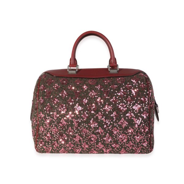 117926 pv f1465cc2 0ec8 4ee6 af79 c9862a11eede Louis Vuitton Limited Edition Burgundy Monogram Sequin Sunshine Express Speedy