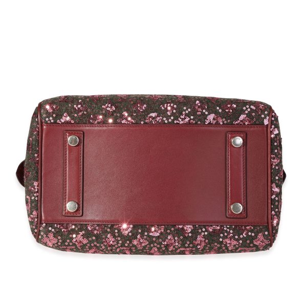 117926 stamp 66c5c7e6 f0a9 4512 a1bd 32e853e20887 Louis Vuitton Limited Edition Burgundy Monogram Sequin Sunshine Express Speedy