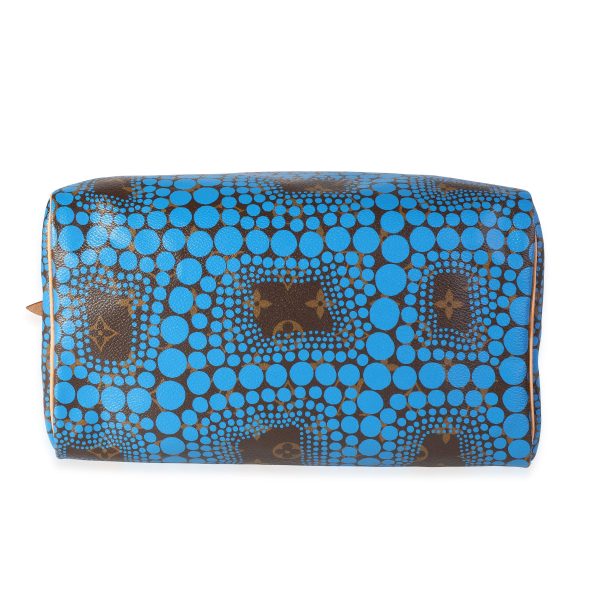 117931 stamp Louis Vuitton x Yayoi Kusama Blue Infinity Dots Monogram Canvas Speedy 30