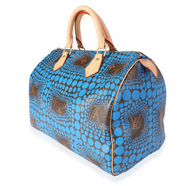 117931 sv Louis Vuitton x Yayoi Kusama Blue Infinity Dots Monogram Canvas Speedy 30