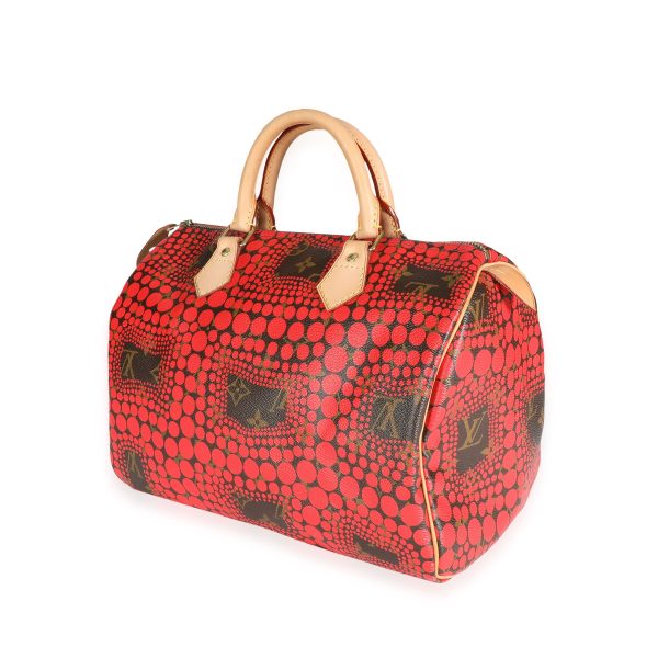 117939 sv Louis Vuitton x Yayoi Kusama Red Infinity Dots Monogram Canvas Speedy 30