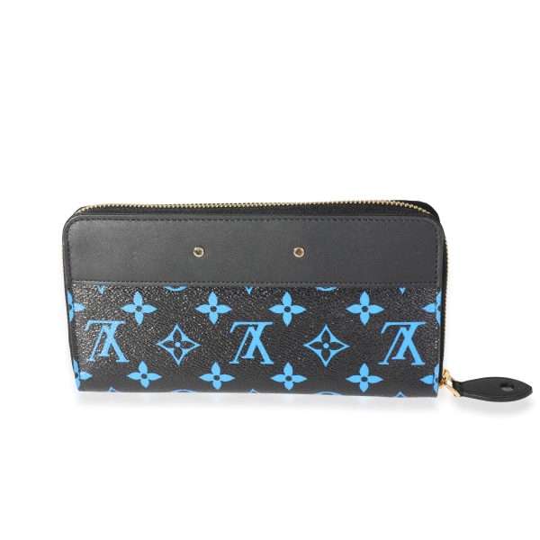 117942 pv dab04fea ea89 4486 8a9f b37d2f7f132f Louis Vuitton Blue Black Monogram Canvas Zippy Wallet