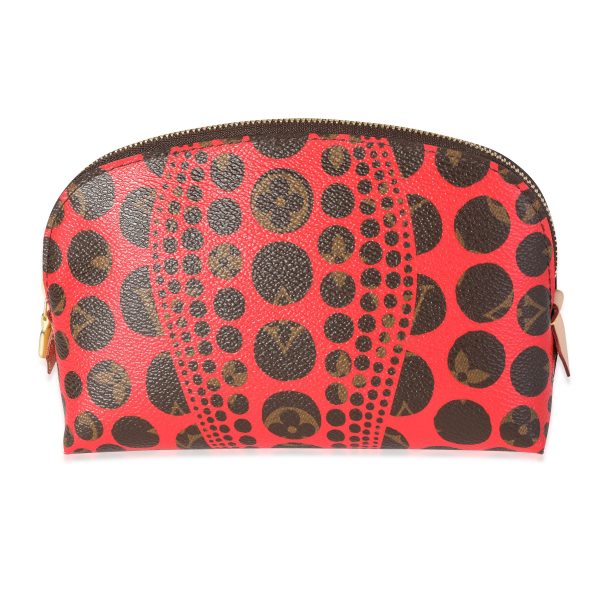 117949 stamp Louis Vuitton x Yayoi Kusama Red Infinity Dots Monogram Canvas Cosmetic Pouch