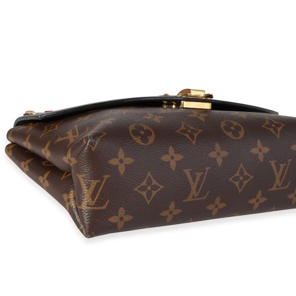 117960 clasp Louis Vuitton Monogram Canvas Black Cowhide Saint Placide