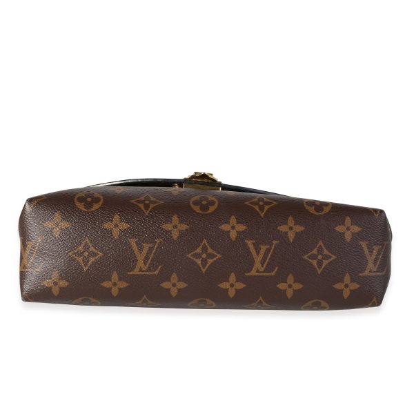 117960 stamp Louis Vuitton Monogram Canvas Black Cowhide Saint Placide