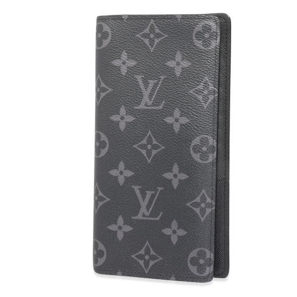 118021 fv Louis Vuitton Monogram Eclipse Canvas Brazza Wallet