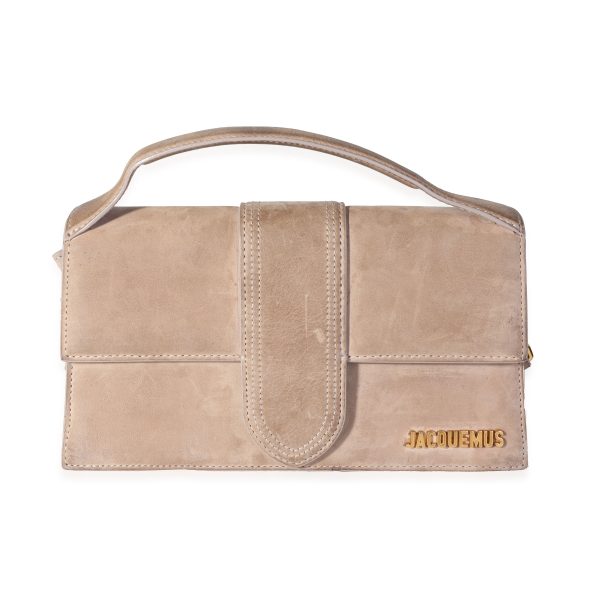 118056 fv Jacquemus Taupe Nubuck Le Bambino Bag