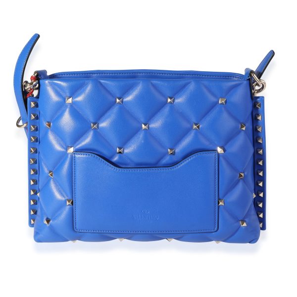 118067 pv 9f4bb453 2799 4b0d a67d 3ae3a95b7d00 Valentino Blue Quilted Leather Candystud Shoulder Bag