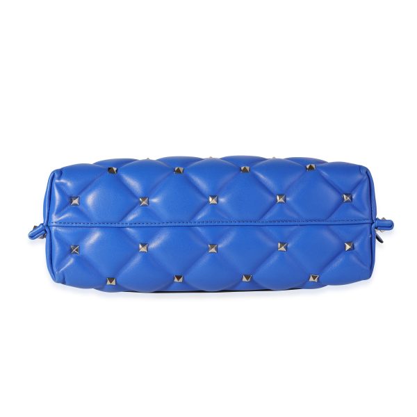 118067 stamp 0bc4326c 0518 4e3f a6aa a85e102379c2 Valentino Blue Quilted Leather Candystud Shoulder Bag