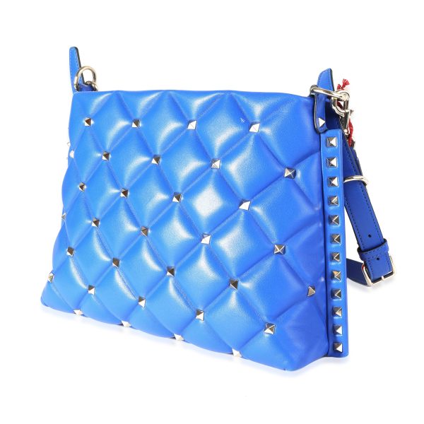 118067 sv 306549c1 57b7 4dde b44e 16183693ac12 Valentino Blue Quilted Leather Candystud Shoulder Bag