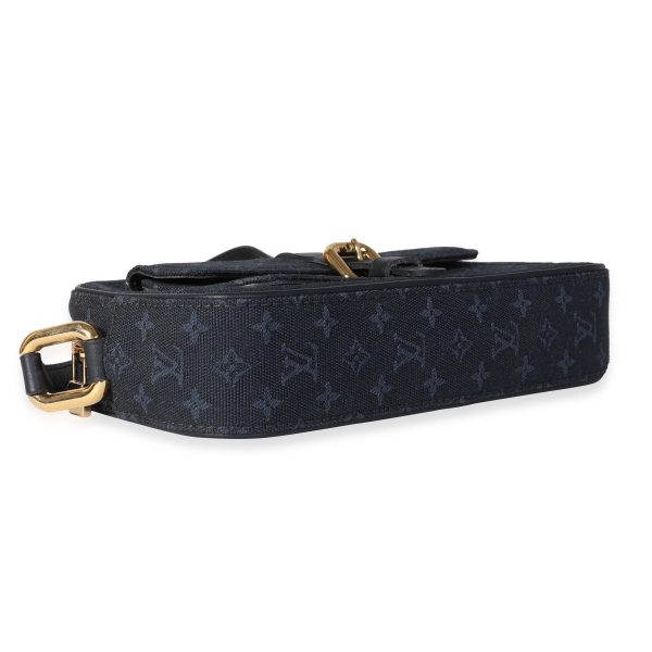 118069 clasp Louis Vuitton Navy Monogram Mini Lin Juliette Crossbody Bag