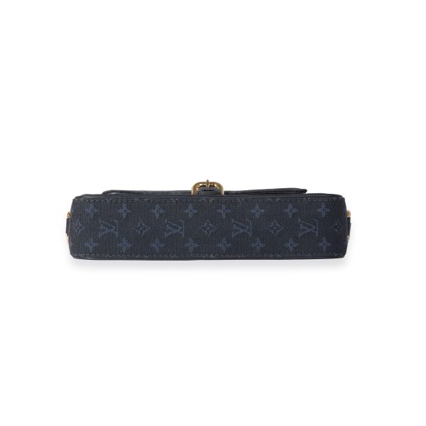 118069 stamp Louis Vuitton Navy Monogram Mini Lin Juliette Crossbody Bag