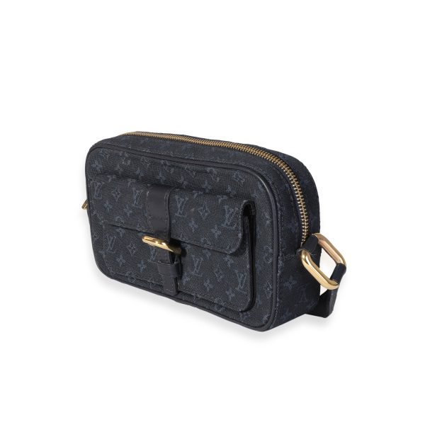 118069 sv Louis Vuitton Navy Monogram Mini Lin Juliette Crossbody Bag