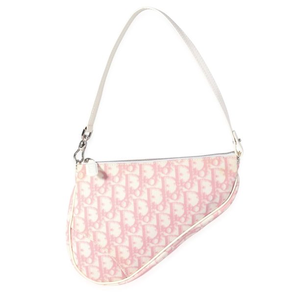 118070 fv Dior Vintage Pink Diorissimo Saddle Pouch