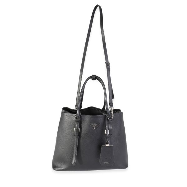 118089 bv b923fabf 2fb9 4f3b be0a 71cc424259ad Prada Black Saffiano Cuir Double Bag