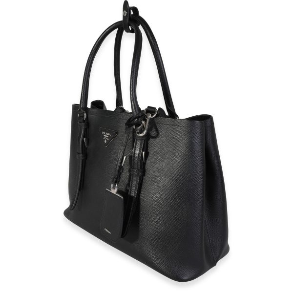 118089 sv 7cd86bd4 bca4 4e43 994e d1147a89ab6f Prada Black Saffiano Cuir Double Bag