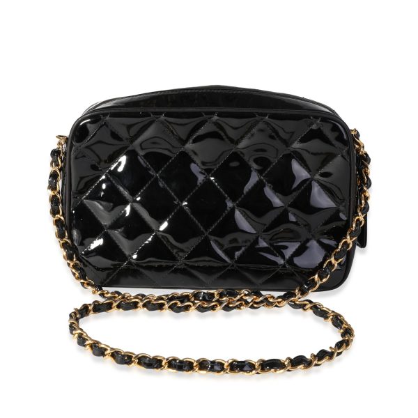 118092 pv 425f342b d0a0 4f16 98cf 064faaf22ae5 Chanel Vintage Black Quilted Patent Leather Camera Bag