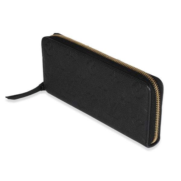 118105 sv 79f18bb4 de27 449a b060 06118bae54bf Louis Vuitton Black Monogram Empreinte Leather Clémence Wallet