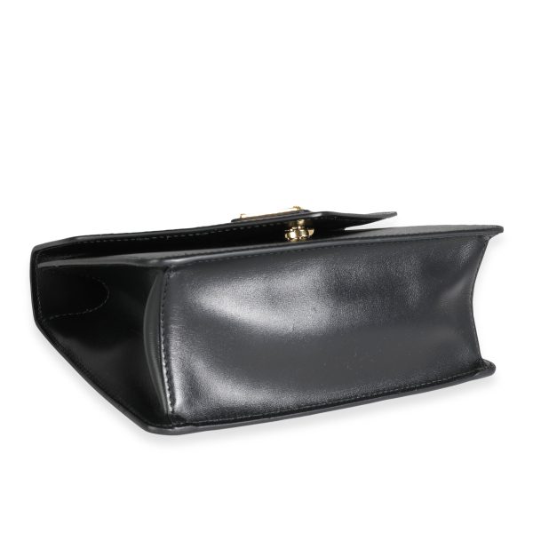 118130 clasp Prada Black Saffiano Leather Envelope Shoulder Bag