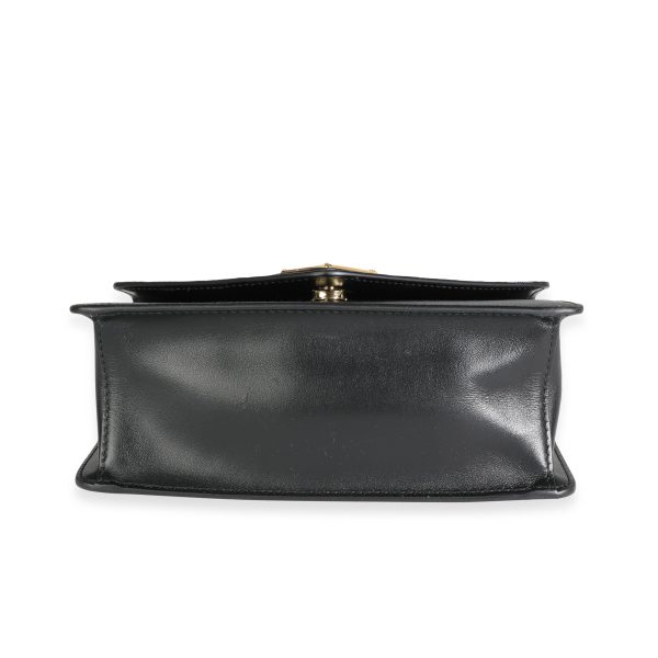 118130 stamp Prada Black Saffiano Leather Envelope Shoulder Bag