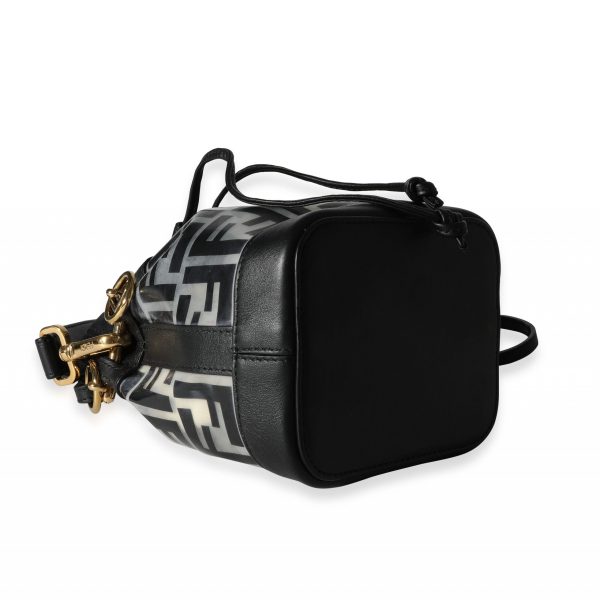 118135 clasp 76270761 d078 4f15 b5ae 678f194fd0c9 Fendi Black PVC Mini Mon Tresor Bucket Bag