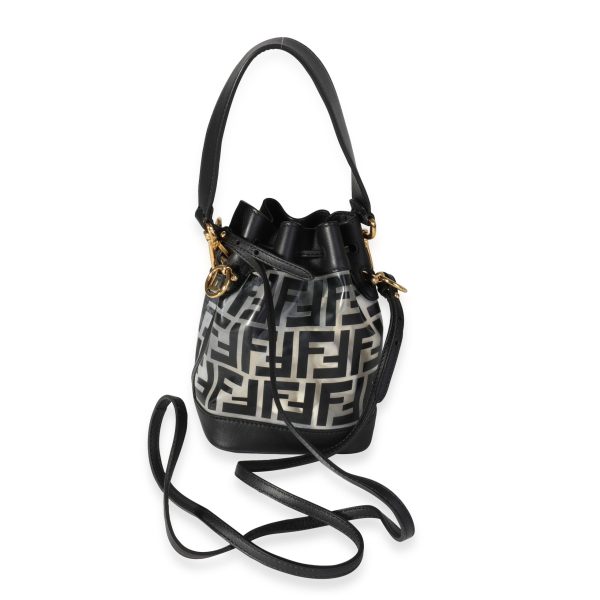 118135 pv c7938b0b 0a0e 4231 a3ee ded124e7212b Fendi Black PVC Mini Mon Tresor Bucket Bag