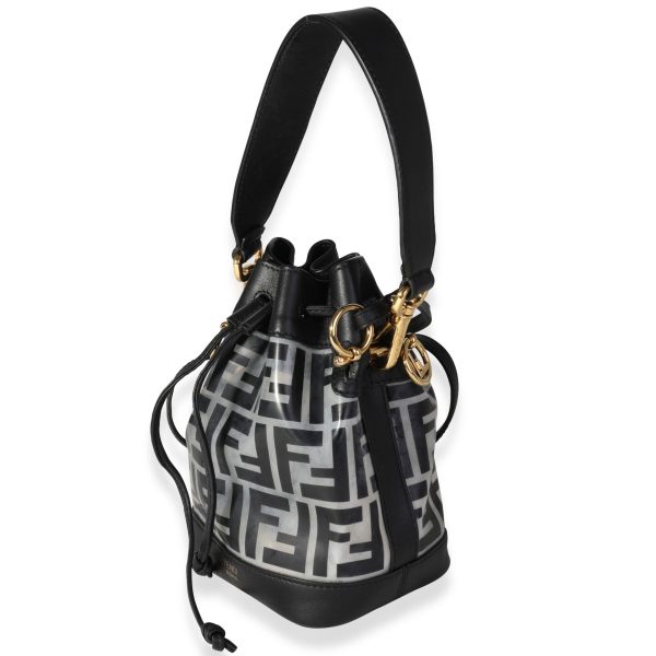 118135 sv e031bde1 6c03 4627 a729 dd5469c8a7c8 Fendi Black PVC Mini Mon Tresor Bucket Bag