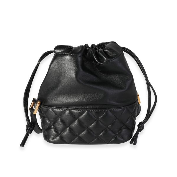 118148 pv 86514515 c00d 4d71 917c 3d6c2192e7ba Versace Black Quilted Nappa Leather Medusa Bucket Bag