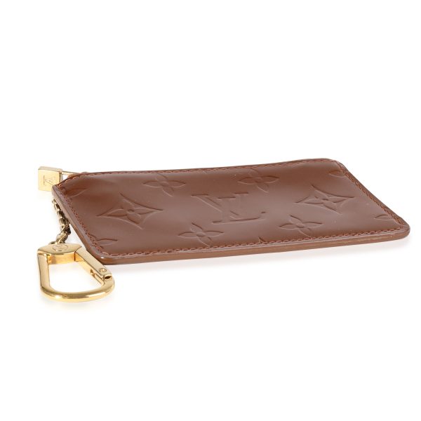 118208 clasp Louis Vuitton Bronze Monogram Vernis Key Pouch