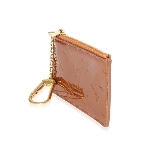 118208 sv Louis Vuitton Bronze Monogram Vernis Key Pouch