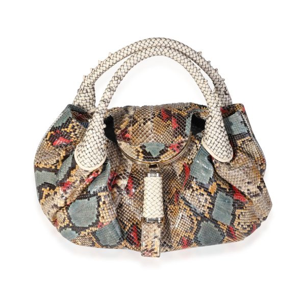 118220 fv Fendi Multicolor Python Spy Bag