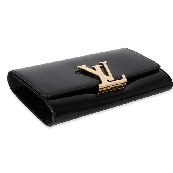 118221 box 45b993ad d5d4 45c7 80d6 2c2d82374f69 Louis Vuitton Noir Vernis Leather Louise Pochette EW Clutch