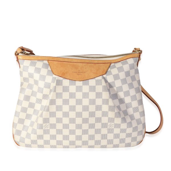 118229 fv Louis Vuitton Damier Azur Canvas Siracusa MM