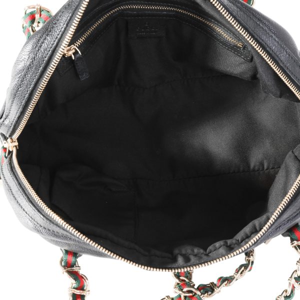 118230 av Gucci Black Chèvre Capri Boston Shoulder Bag